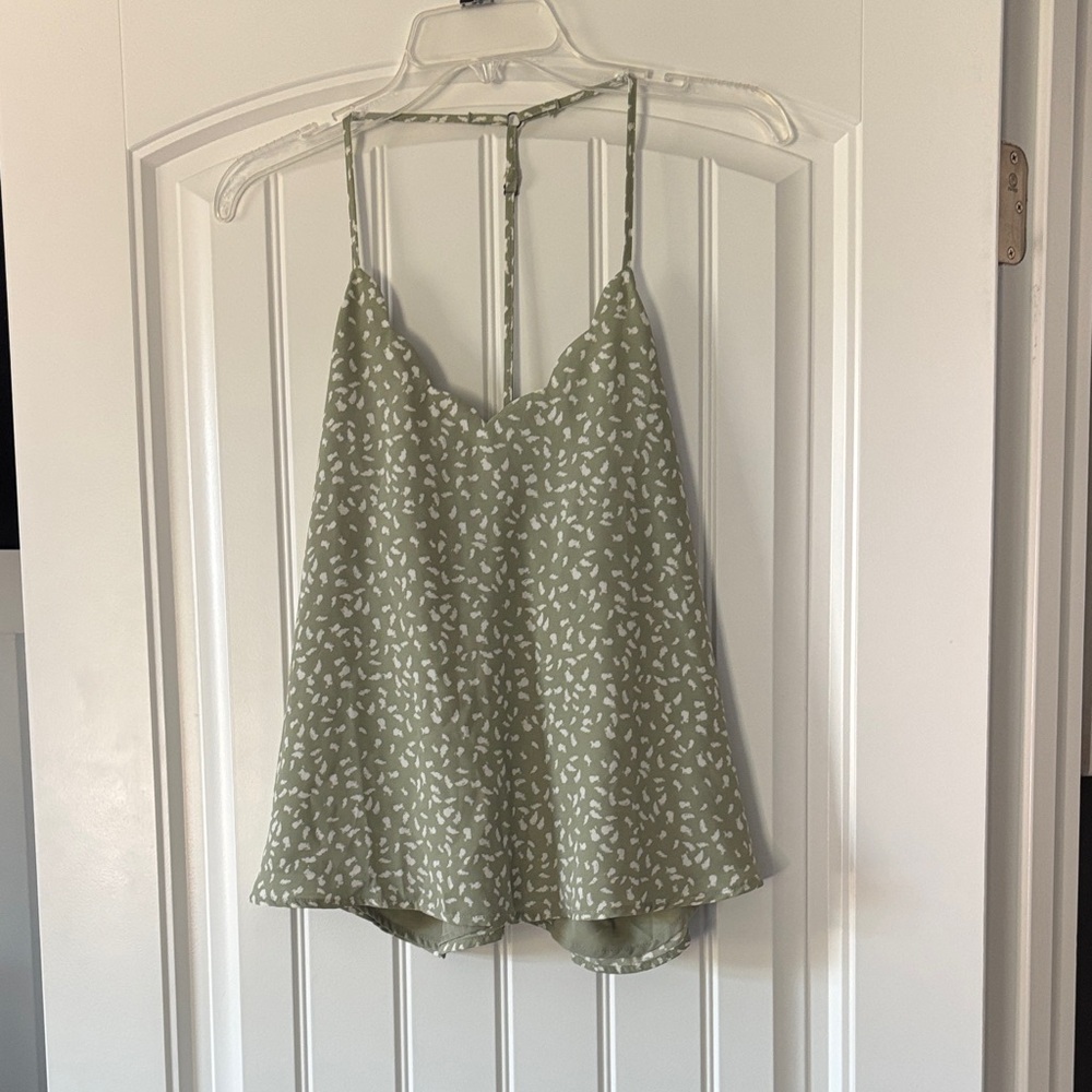 Nine Britton Sage Leaf Print Camisole